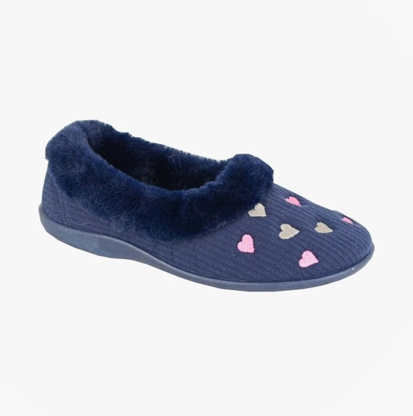 Sleepers DAISY Womens Full Slippers Navy