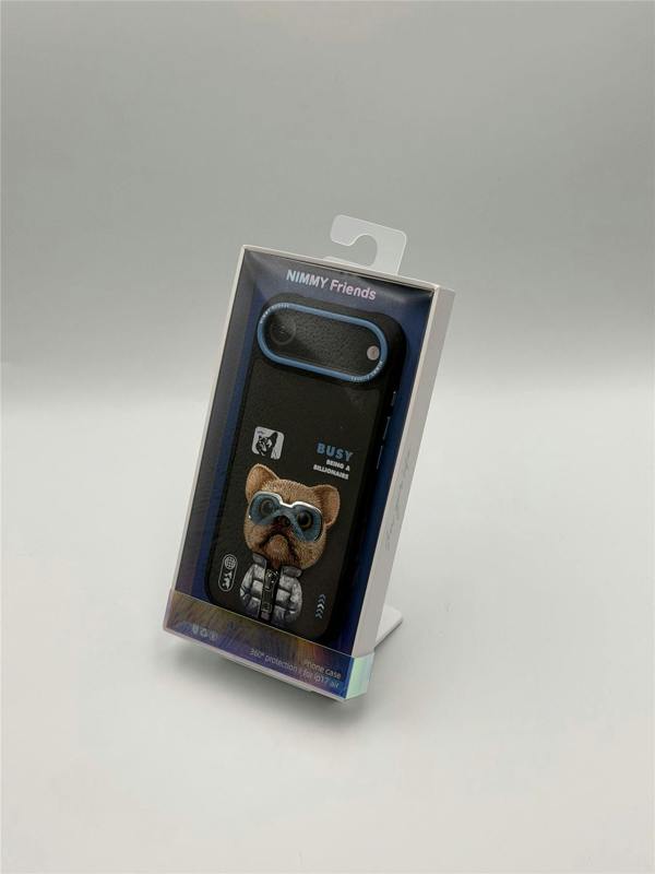 Nimmy Friends Nimmy Cool & Cute 2.0 Little Rich Tycoon Dog Case with MagSafe for iPhone 17 Air 6.5" Black Blue - N-KMLL-IP17-AIR-01