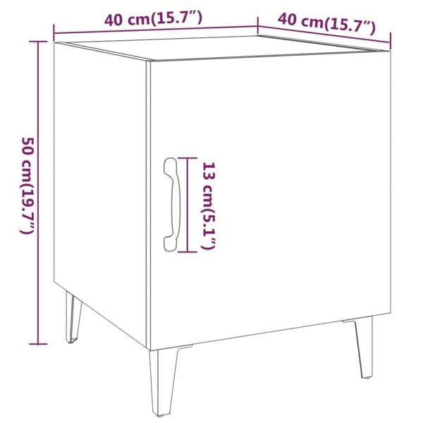 Berkfield Bedside Cabinets 2 pcs Grey Sonoma Engineered Wood