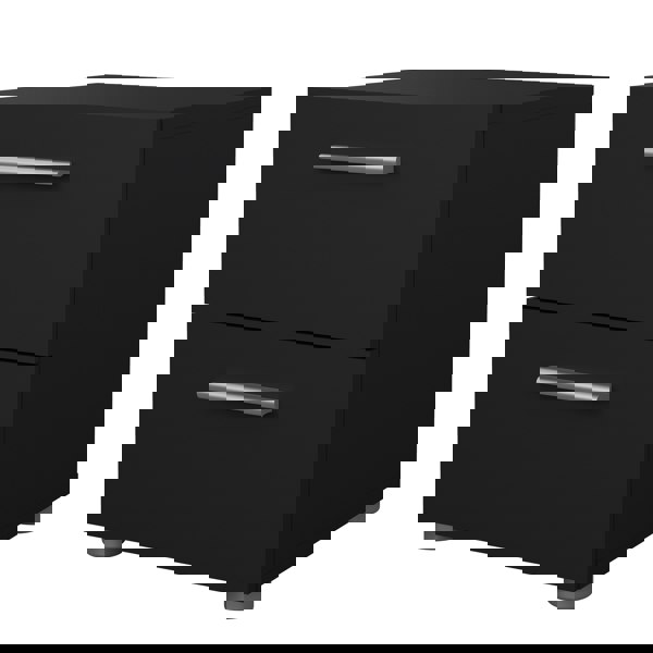 Furniture To Go Pepe Bedside 2 Drawers in Black