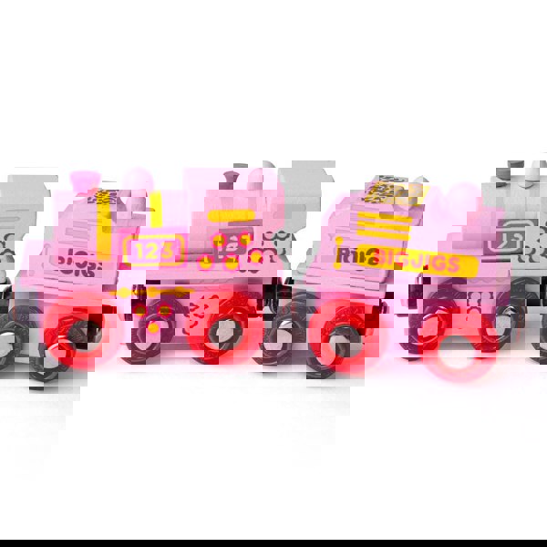 Bigjigs Rail Pink 123 Engine