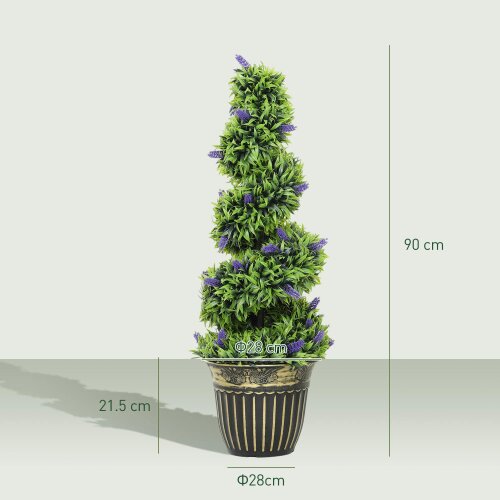 Wyld Haus Vadi Set Of 2 Artificial Lavender Style Trees 90cm