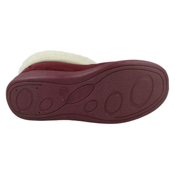 Rose Bank Ladies Rose Bank Memory Foam Velour Bootee Slippers Sharon