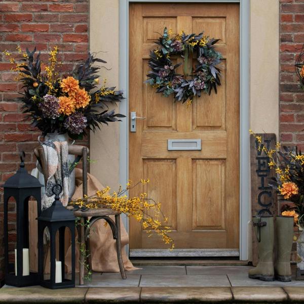 Wyld Haus Set of 3 Artificial Flowers Orange Dahlia Sprays