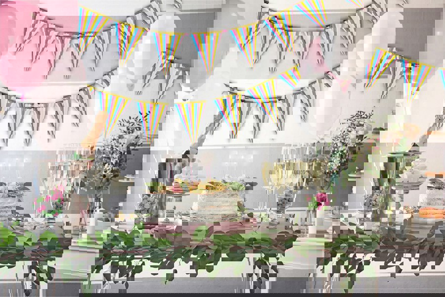 Cheetah Rainbow Party Bunting