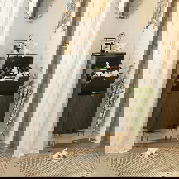 Flip-down Shoe Cabinet