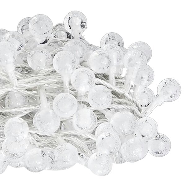Berkfield Globe Fairy String Lights 20m 200 LED Cold White 8 Function
