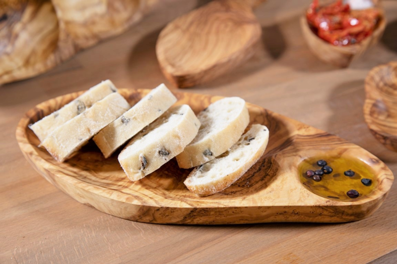 Verano Spanish Ceramics Olive Wood - 29Cm Olive/Chips Plate