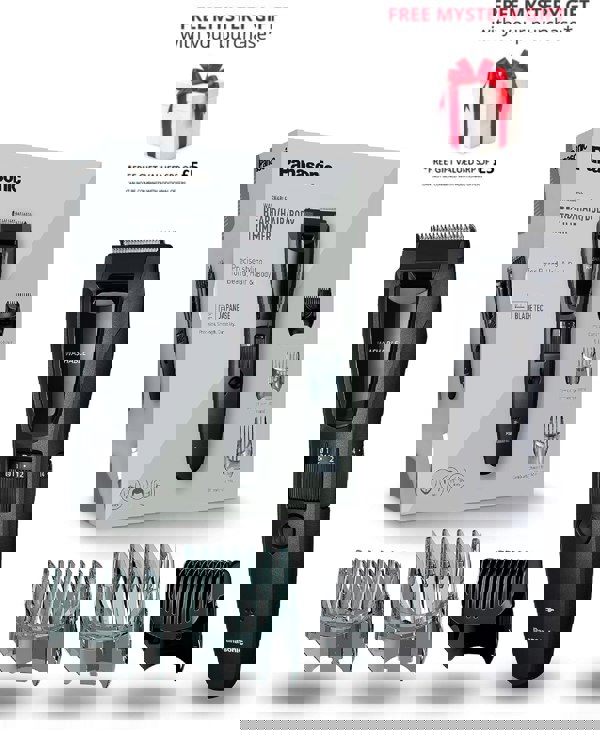 Panasonic ER-GB62 Wet & Dry Electric Hair, Beard & Body Trimmer for Men - Free Gift RRP £5!