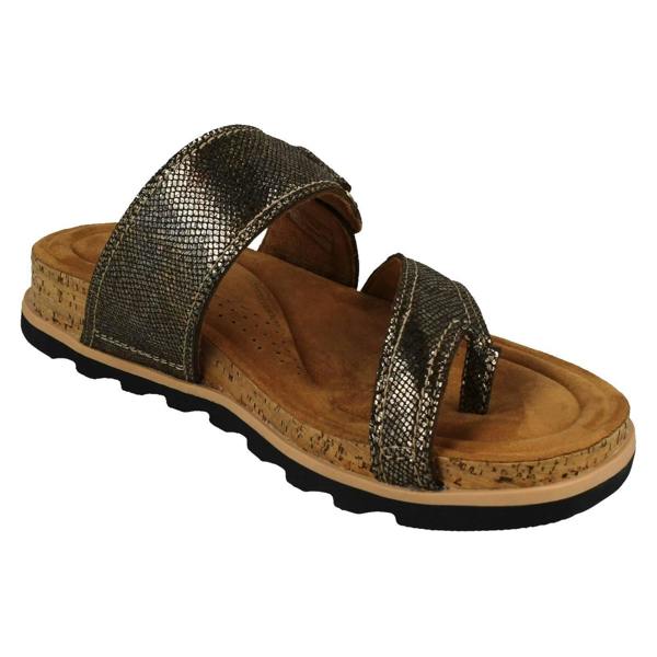 Clarks Ladies Clarks Strappy Toe Post Wedge Heeled Sandals Yacht Beach