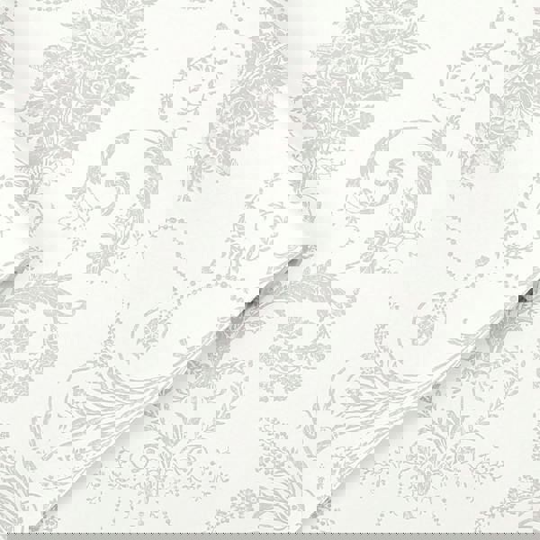 Laura Ashley Josette Wallpaper - Dove Grey & White - 10m