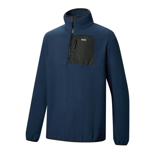 Regatta Mens Frankie Half Zip Fleece Top - Navy/Black