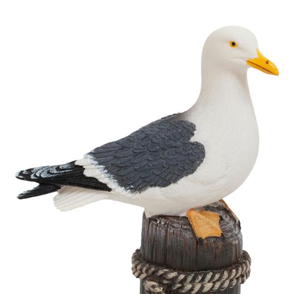 Ferncrest Trading Pair of Realistic Seagull Bird Garden or Home Ornaments
