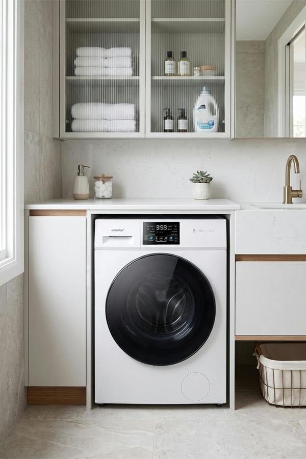 Living and Home 10KG Washing Machine, A-10% Class, 1400RPM, Steam Wash