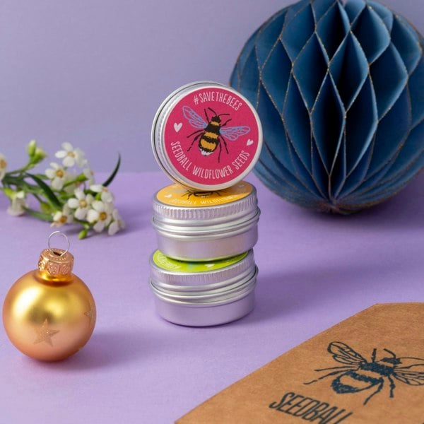 SEEDBALL #Savethebees Wild Flower Seeds Mini Tins (Set of Six)