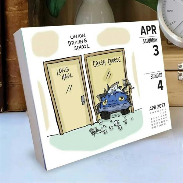 Teacher Cartoon A Day Desk Calendar 2027, Desk Calendars, Day To View, Humour, Gift