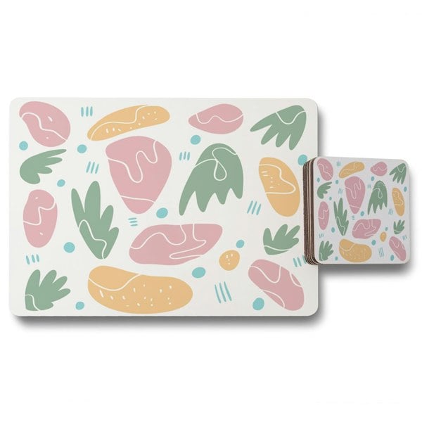 Benjamin Tate Design Abstract nature illustrations (Placemat & Coaster Set)