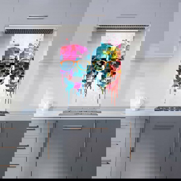 Warren Reed - Designer Splashart Happy Skeletons Kitchen Splashback
