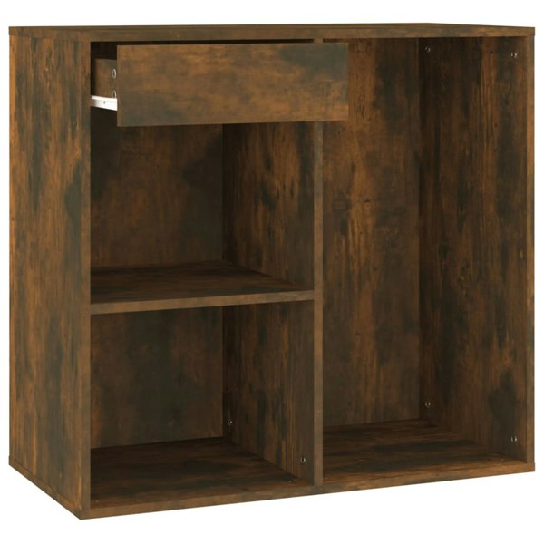 Berkfield Cosmetic Cabinet Smoked Oak 80x40x75 cm Engineered Wood
