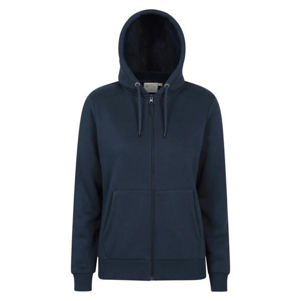 Mountain Warehouse Womens/Ladies Dalton Sherpa Lined Full Zip Hoodie - Navy - 
