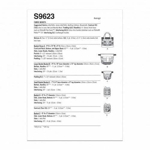 Simplicity Sewing Pattern 9623, Bags OS (One Size Only) - Intermediate
