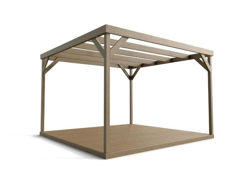 Arbor Garden Solutions Wooden Box Pergola and Decking Kit