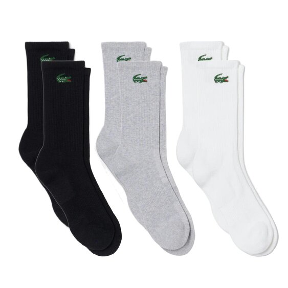 Lacoste 6-Pack Jacquard Crocodile  Sport Socks