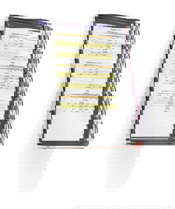 Durable SHERPA WALL 10 Display Panel Document Split Flap Index | A4 Colour Coded