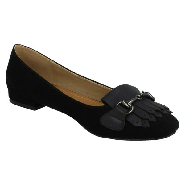 Anne Michelle Ladies Anne Michelle Low Heel Slip On Ballerinas