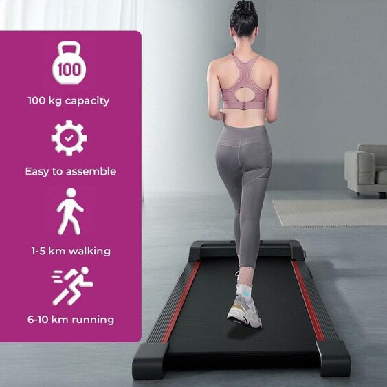 Neo Black Portable Walking Pad Treadmill