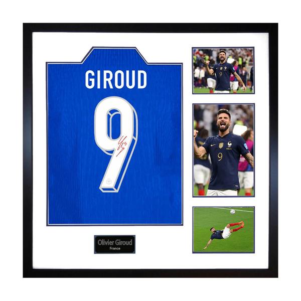 Olivier Giroud Signed France Shirt Elite Frame