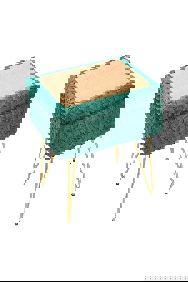 Living and Home Upholstered Storage Ottoman Vanity Stool