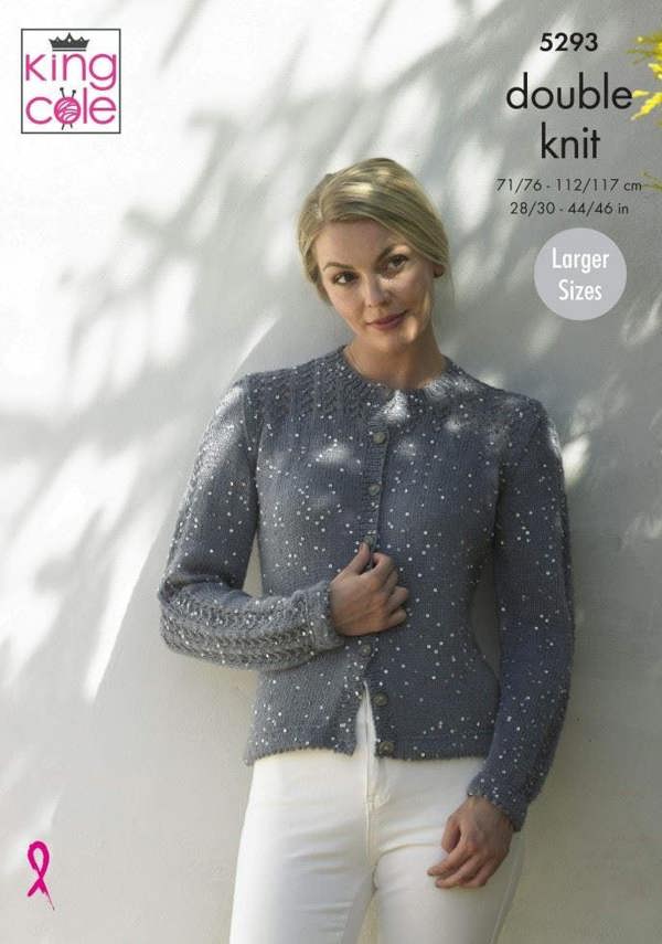 King Cole Galaxy DK Knitting Pattern 5293, Cardigans, Sweaters for Women, 28 - 46 Inches