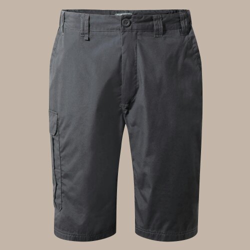 Craghoppers Mens Kiwi Long Shorts - Black Pepper - 40R - Black Pepper - 65% Recycled Polyester/35% Recycled Cotton