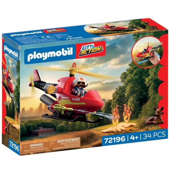 Playmobil Firefighting Helicopter - 72196 Playset