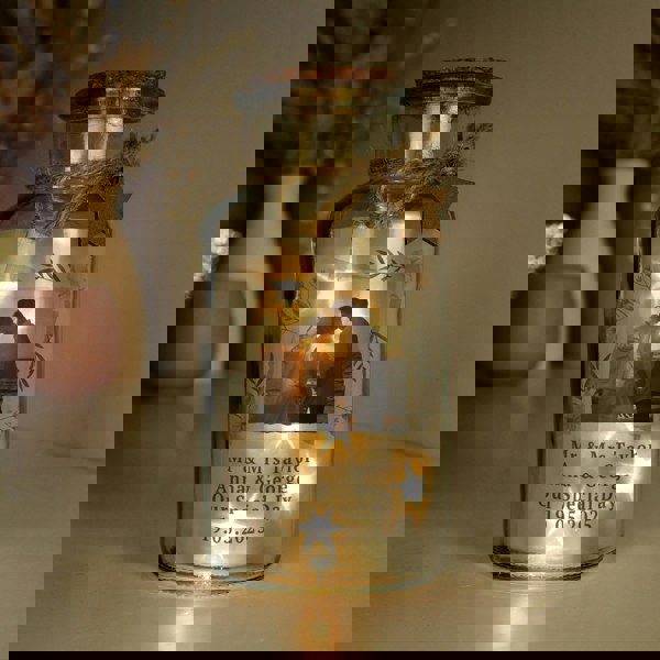 Personalised Memento Company Personalised Wild Flowers Photo Upload LED Light Up Jar