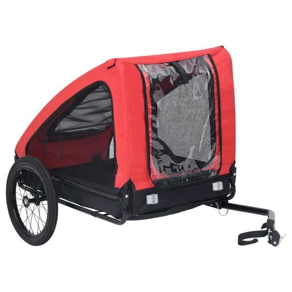 Berkfield Pet Trailer Red and Black