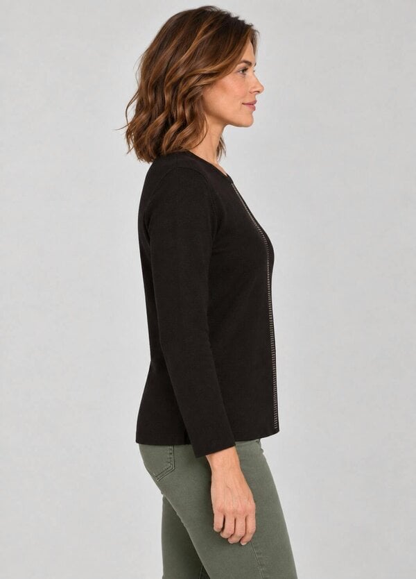 TIGI Embellished Crew Neck Top