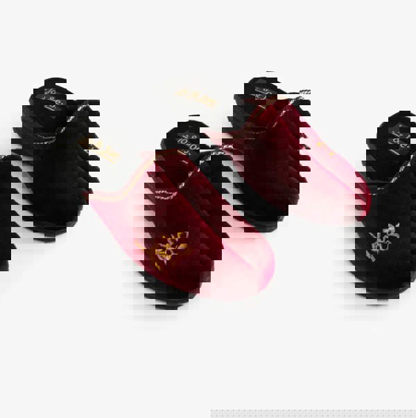 Jo & Joe HELEN Womens Wedge Heel Mule Slippers Burgundy