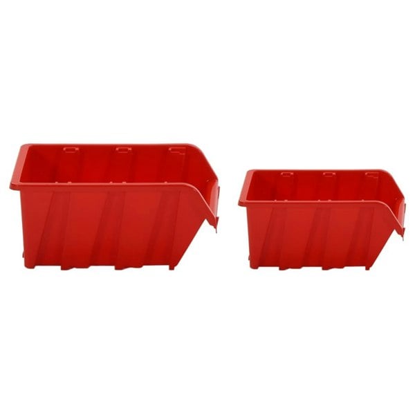 Berkfield 30 Piece Workshop Shelf Set Red and Black 77x39cm Polypropylene