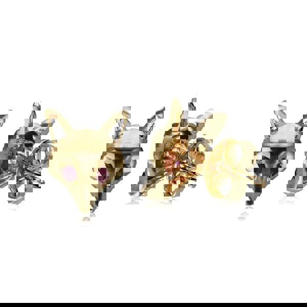 132E2701019 Gardenia Ruby Fox Earrings In 9ct Yellow Gold 3