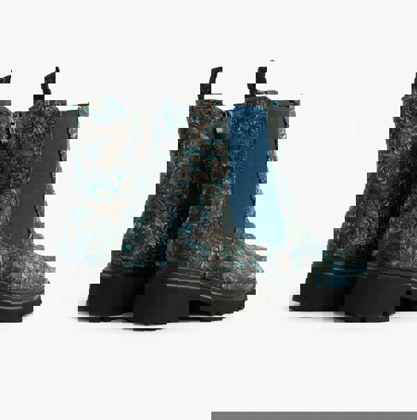 Heavenly Feet ZETA MEADOW VELOUR Womens Chelsea Boots Blue Velour