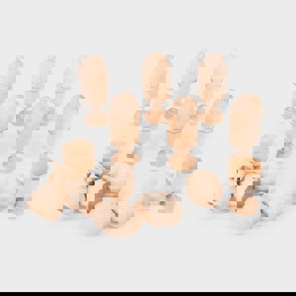 tickit Natural Wooden Egg Cups