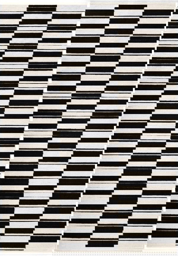 Wool Rug Donna – Black & Natural White