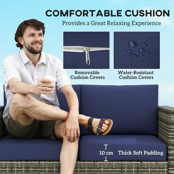 Rattan Loveseat