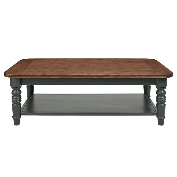 Statement Furniture Queensbury Coffee Table with Oak Top and Shelf