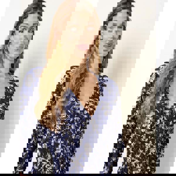 Blue Vanilla Shirred Empire Bust Dress