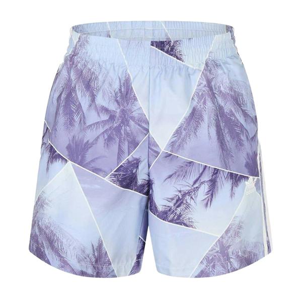 Adidas Mens Originals Palm Print Swim Shorts - Purple - 