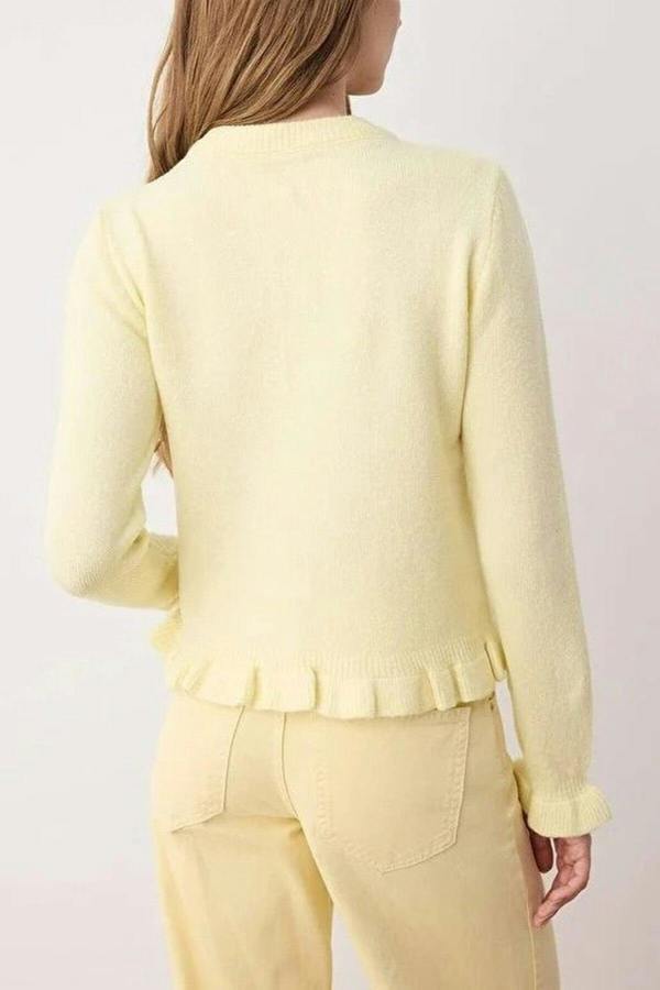 WOVCOR Soft Textured Knit Cardigan with Button Details