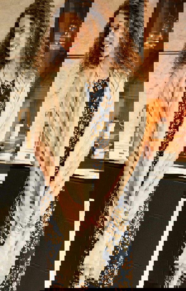 Alie Street London Aurielle Silk Wool Scarf (Desert Sand)